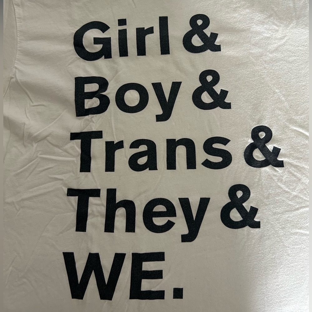 Phluid white tee Girl & Boy & Trans & They & WE